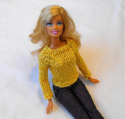 Barbie Simple Raglan Pullover OR Open-Back Sweater