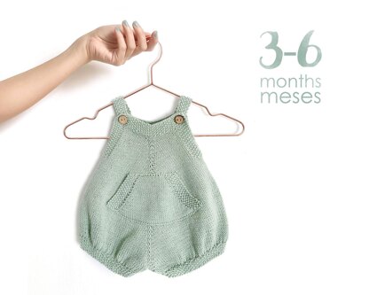 3-6 months - Pickles Knitted Romper