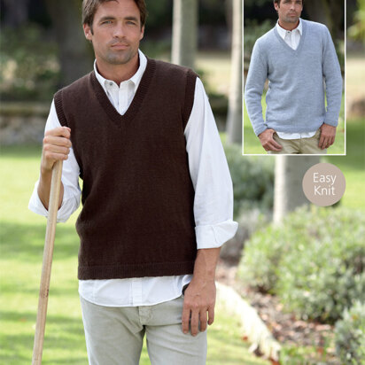 Sweater and Tank in Sirdar Sirdar Country Style 4 Ply - 7043 - Downloadable PDF - knitting pattern