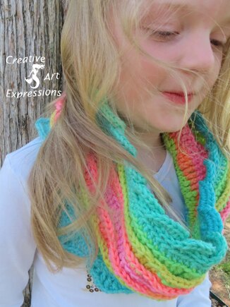 Coral Reef Sea Breeze Youth Infinity Scarf #6