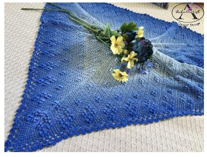 North South East West Forget-Me-Not Blanket