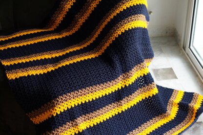 V stitch blanket crochet pattern