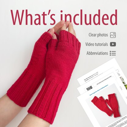 Knitted Fingerless Gloves for Woman