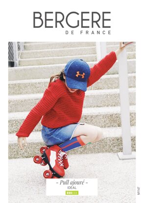 Girl Sweater in Bergere de France Ideal - M1147 - Downloadable PDF