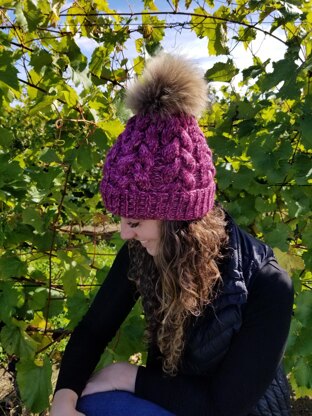 Sunset Double Brim Cable Beanie
