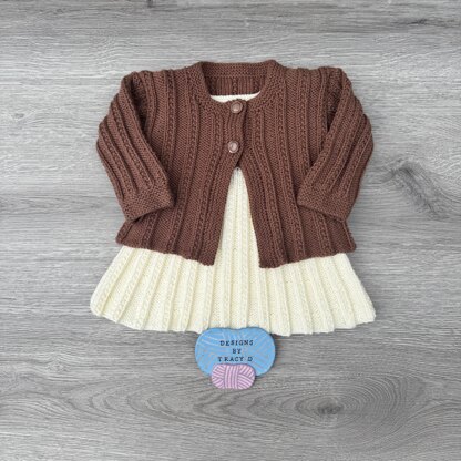 Zola Baby Dress & Cardigan size 18" & 20" chest 6-9mths approx