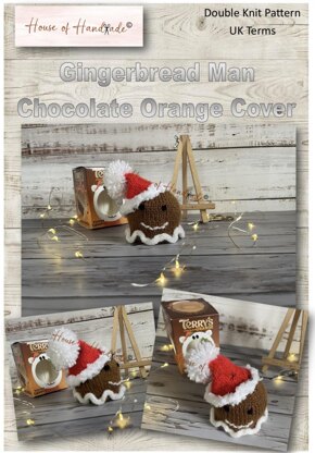Gingerbread Man Chocolate Orange Cover Knitting Pattern