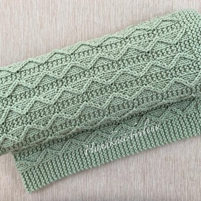 Baby Blanket with Zigzags - knitting pattern