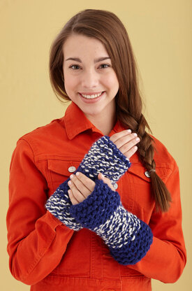 Learn To Knit Cuffs in Lion Brand Wool-Ease Thick & Quick - L0449B