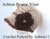 Ashton Beanie Visor | Crochet Pattern by Ashton11