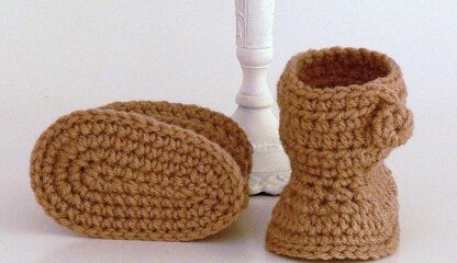 Baby Bonnet and Button Booties