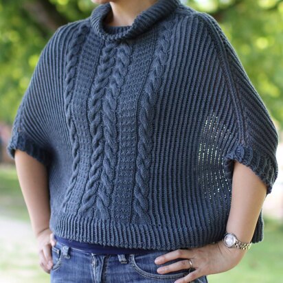 Waterflow poncho - knitting pattern