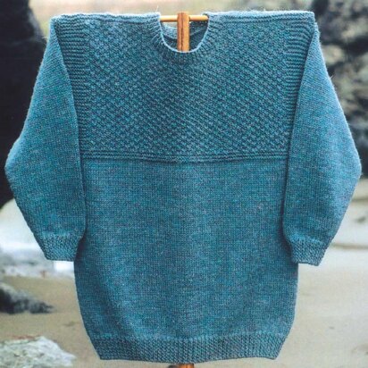 Corlears Cable Sweater in Lion Brand Wool Ease Thick & Quick - M22089 WETQ  - Downloadable PDF