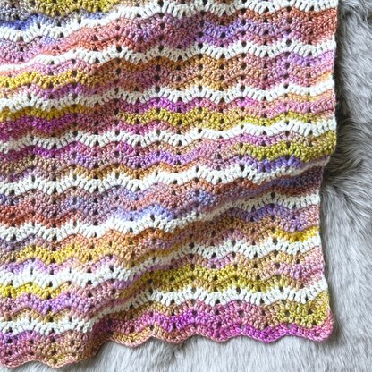 Simple Ripple Baby Blanket
