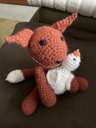 Fox with goose amigurumi