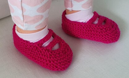 Baby shoes with i-cord bars - Andrea