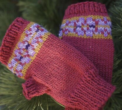 Colour Winter Bright Fingerless Mitts