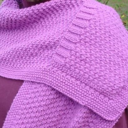 Double Moss Pocket Shawl - knitting pattern