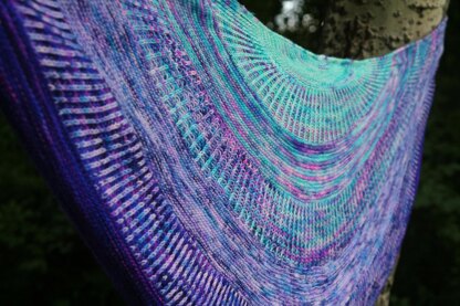 Brioche Shell Shawl