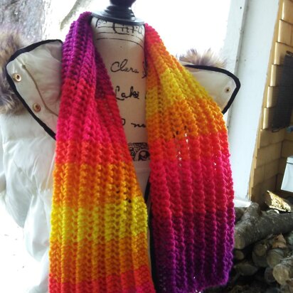 Open Rib Knit Scarf