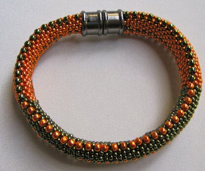 Lots of Dots Bead Crochet Bangle