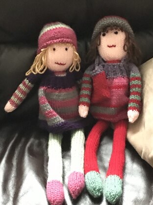 Betsy Button - knitted doll