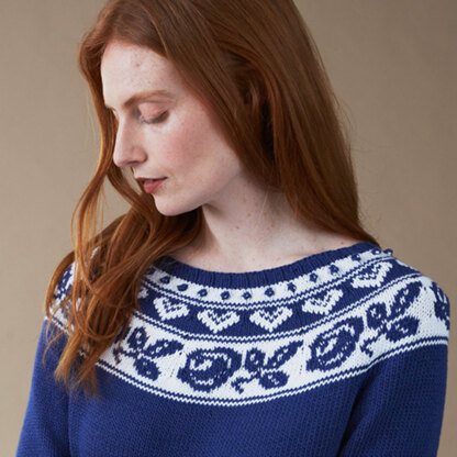 Rosalind Jumper - Knitting Pattern For Women in Debbie Bliss Piper