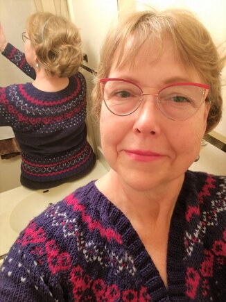 Fair Isle V-Neck Cardigan #2