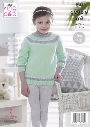 Longline Sweater & Cardigan in King Cole DK - 4952 - Downloadable PDF