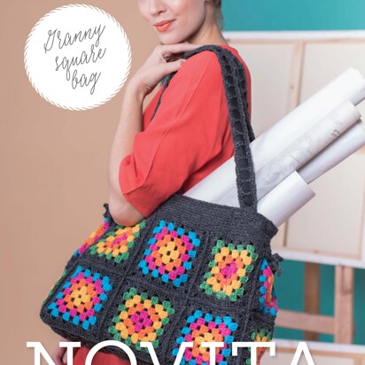 Granny Square Bag in Novita 7 Veljestä - Downloadable PDF - knitting pattern