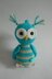 Turquoise owl - key chain