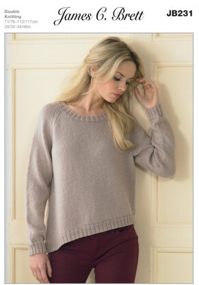 Ladies' Sweater in James C. Brett Legacy DK - JB231