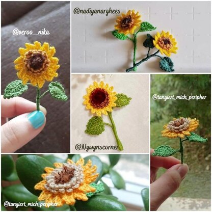 Mini sunflower with stem