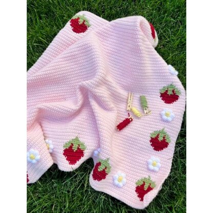 Daisy Berry Border Blanket