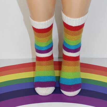 Mens Simple Rainbow Socks Circular