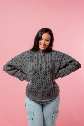 Winter Morning Sweater - Free Jumper Knitting Pattern for Women in