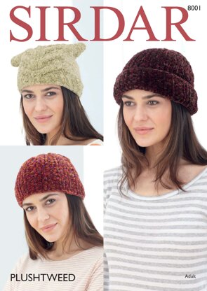 Hats in Sirdar Plushtweed - 8001 - Downloadable PDF