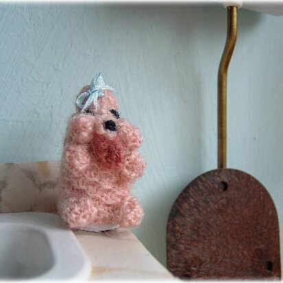 1:12th scale Poodle toilet roll cover