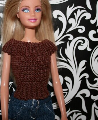 Barbie scoop neck top