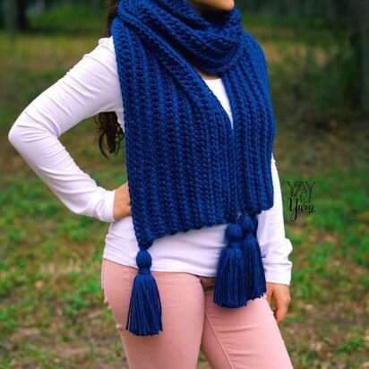 Knit-Look Crochet Scarf