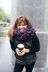 Manko Puff Stitch Infinity Scarf