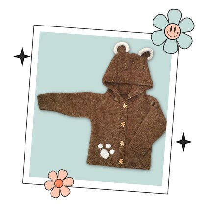 Barnaby Bear Hooded Cardigan