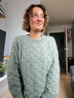 Oversized Basket Weave Sweater