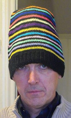 PLAIN STRIPED BEANIE HAT KNITTING PATTERN - MADMONKEYKNITS