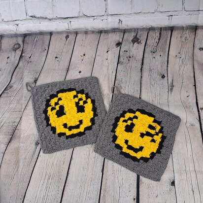 Smiley Face C2C Potholder