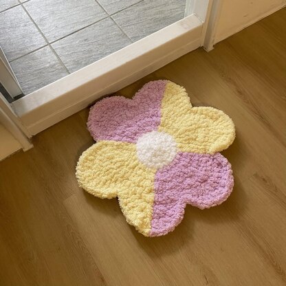 Flower Crochet Rug  #CCFR-02