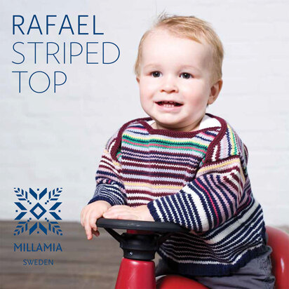 "Rafael Striped Top" - Top Knitting Pattern For Babies in MillaMia Naturally Soft Merino