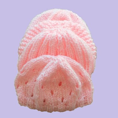 Preemie Pink Hats for Baby