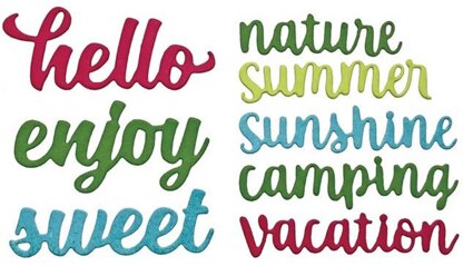 KB Riley Karen Burniston Dies - Word Set 6-Summer .5" To .8"