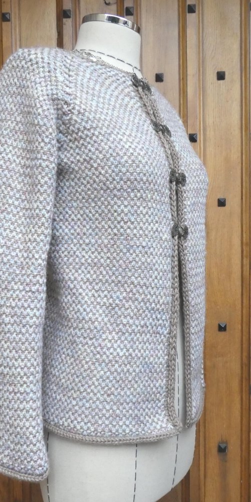 Chanel Cream and Black Cashmere Cardigan Size 36 Fr. at 1stDibs